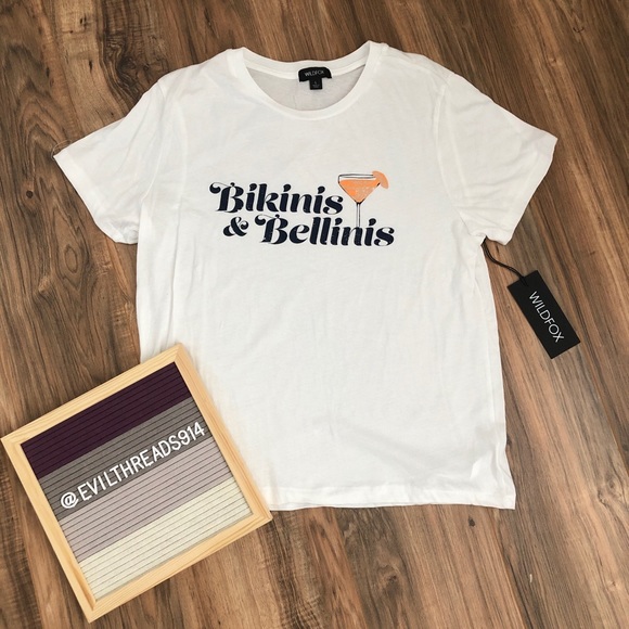 Wildfox Bikinis & Bellinis graphic tee Large - Picture 3 of 12